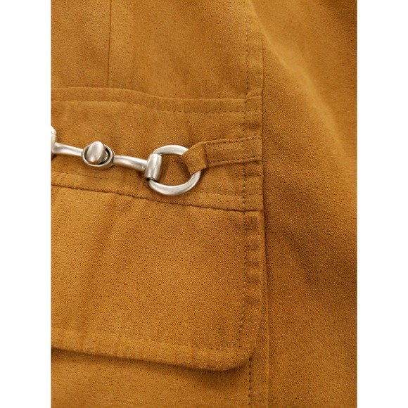 Studio Works Womens Blazer Jacket Size 10‎ Sueded Finish Horse Bit Details - Picture 4 of 7